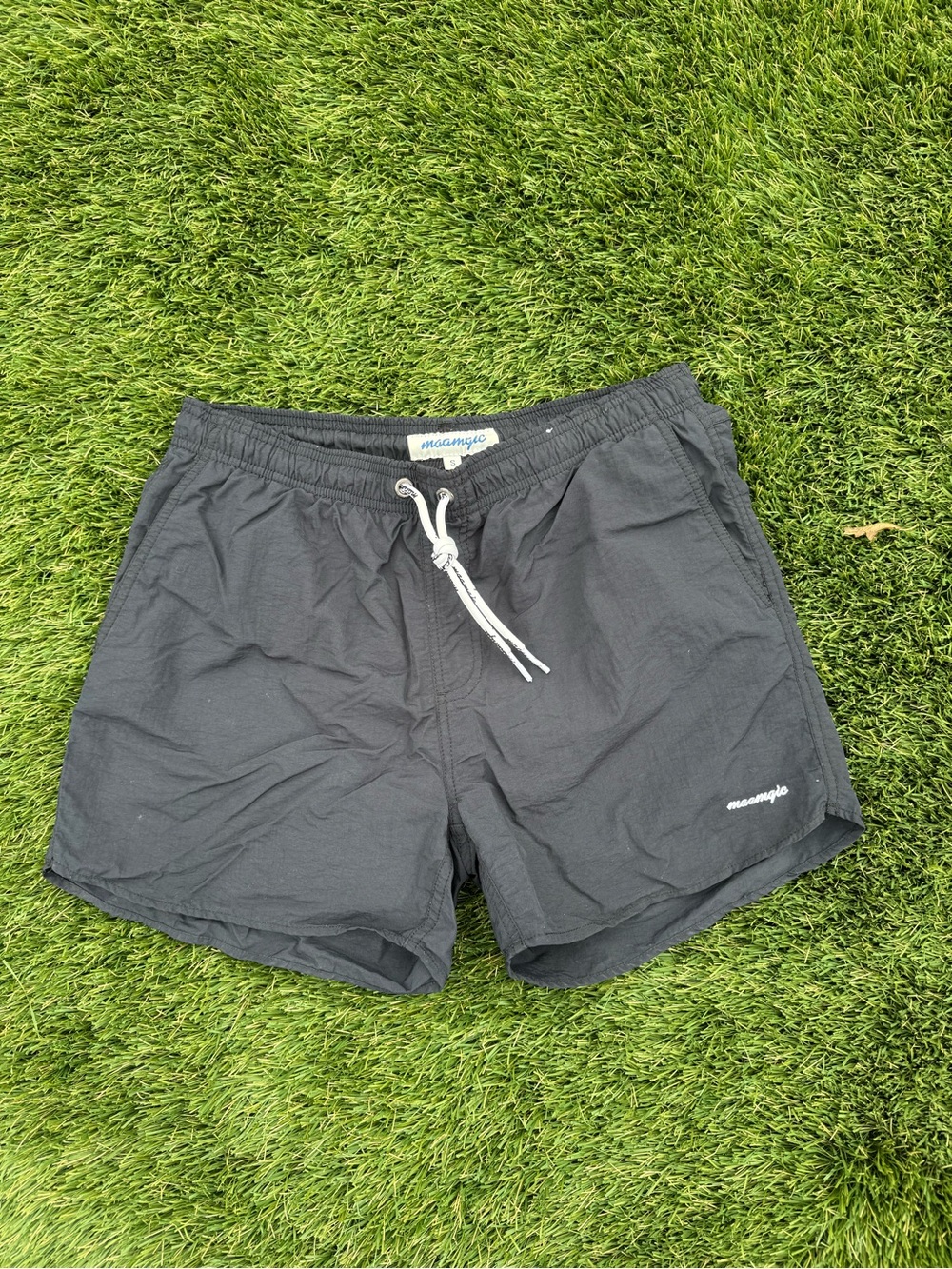 Maamgic Men’s Short Black Swim Small Trunks Casual 3.5” Inseam Summer